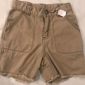 Gymboree boy size 2t khaki shorts frayed edges EUC
